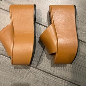 Killer Simon Miller tan platform slides size 39 only worn once